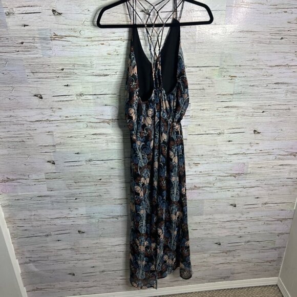 Molly bracken maxi dress size small floral black blue - Picture 7 of 9
